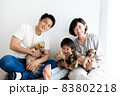 家族写真　愛犬　カニンヘンダックスフンド 83802218