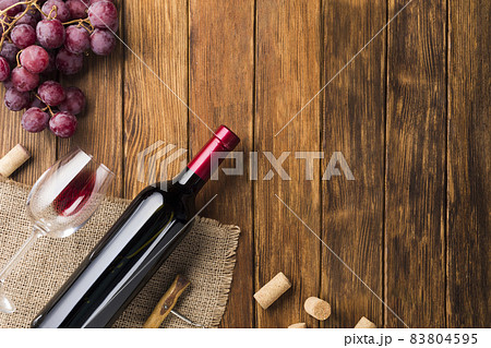 red wine bottle grapes. High quality beautiful photo concept red wine bottle grapes. High quality beautiful photo concept 83804595