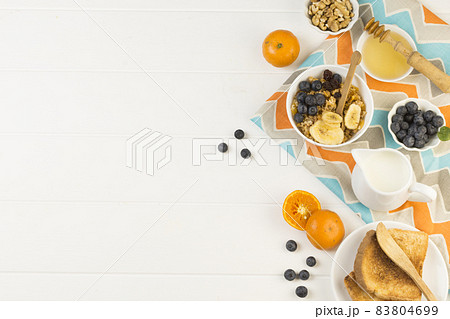 top view healthy breakfast. High quality beautiful photo concept 83804699