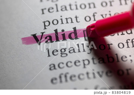 Dictionary definition of valid 83804819
