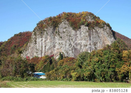 三条市下田・晩秋の八木ヶ鼻の岩壁 三条市下田・晩秋の八木ヶ鼻の岩壁 83805128