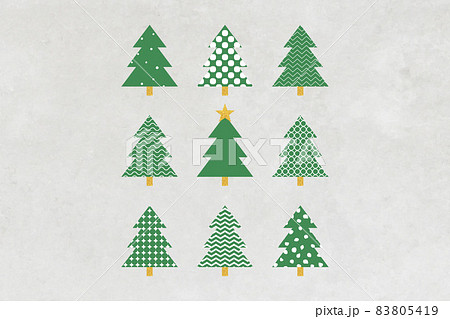 背景 クリスマスツリー クリスマスカード モミの木 テクスチャのイラスト素材