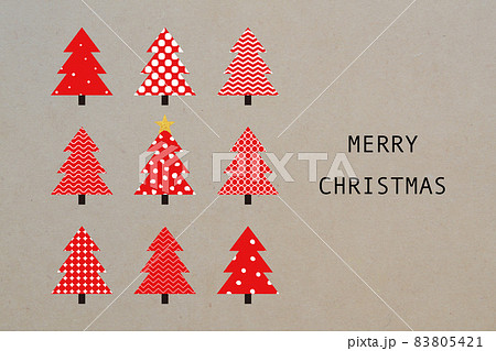 背景_クリスマスツリー_クリスマスカード_モミの木_テクスチャ 83805421