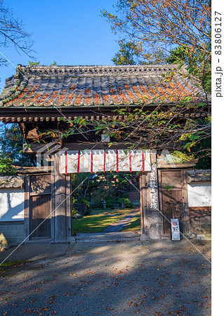 妻沼聖天山 歓喜院本坊 山門 秋の季節 妻沼聖天山 歓喜院本坊 山門 秋の季節 83806127