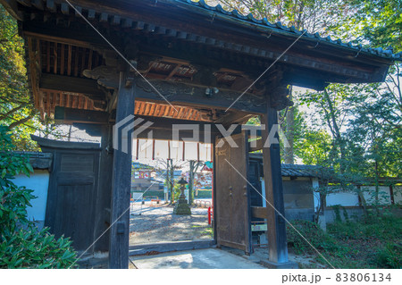 妻沼聖天山　歓喜院本坊　山門　秋の季節　 83806134