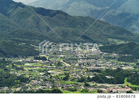 長野県下条村　極楽峠から見える阿智村　下条村　飯田市 83806678