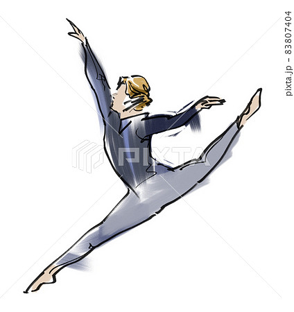 男性のバレエダンサーのイラスト素材