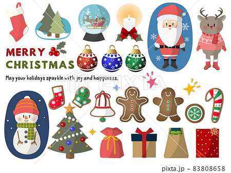Christmas material sticker set,クリスマス素材ステッカーセット 83808658