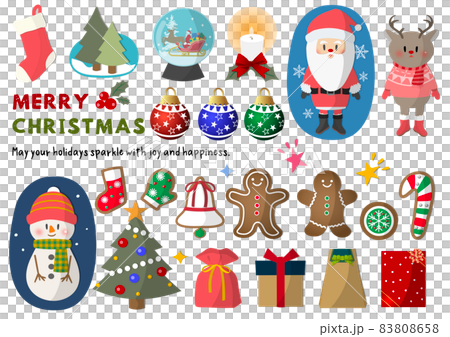 Christmas material sticker set,クリスマス素材ステッカーセット 83808658