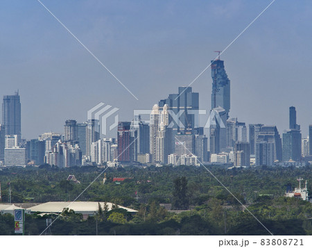 タイ・バンコク 中心部高層ビル群眺望・マハナコーン / Bangkok, Thailand 83808721