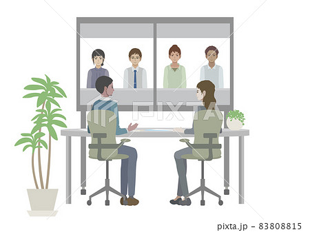 リモート会議を行う人々 83808815