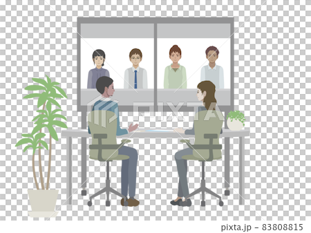 リモート会議を行う人々 83808815