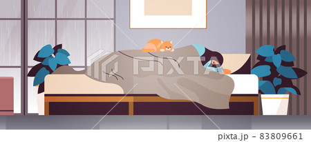 unhappy depressed woman sleeping in bed girl feeling desperate and lonely mental health diseases depression 83809661