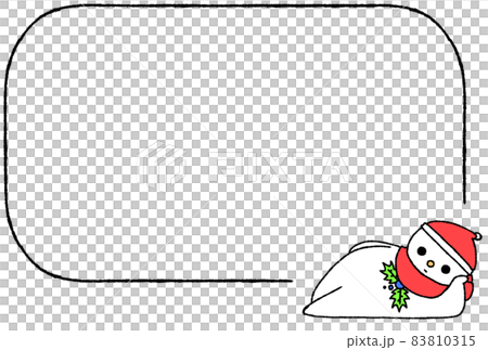 Snowman frame full of lying down (red) Snowman frame full of lying down (red) 83810315