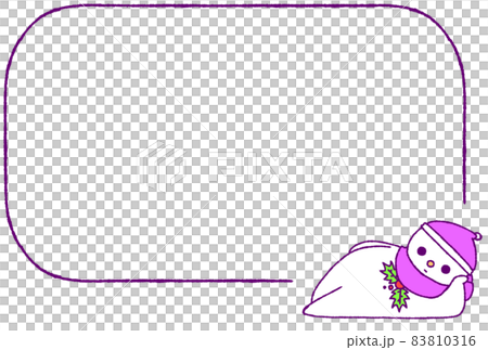 Snowman frame (purple) lying down Snowman frame (purple) lying down 83810316