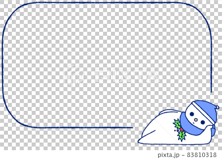 Snowman frame full of lying down (blue) Snowman frame full of lying down (blue) 83810318