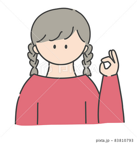 OKのポーズ_女の子 83810793
