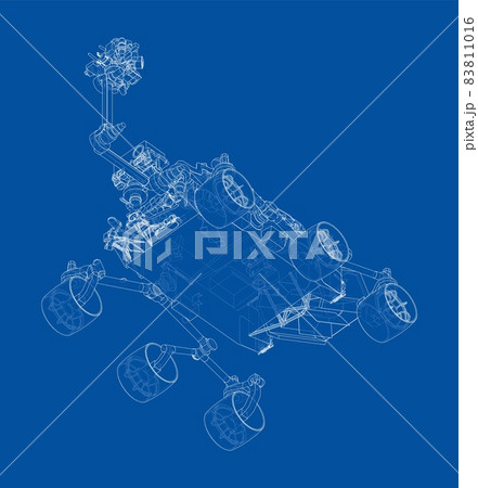 Mars Rover. Vector rendering of 3d 83811016
