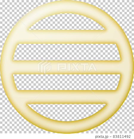 Family crest with three rounds [gold] 83811492