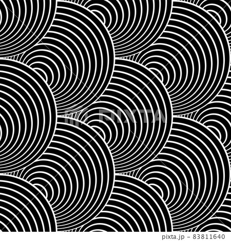 Seamless op art pattern in fish scale design. 83811640