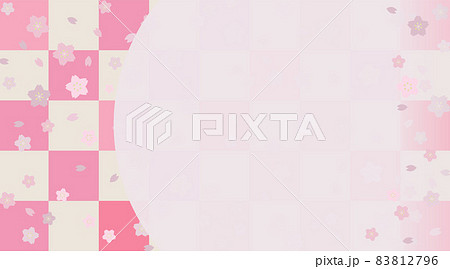 桜の市松模様 コピースペース 背景 桜の市松模様 コピースペース 背景 83812796