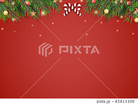 クリスマス背景、フレーム、赤 83813306