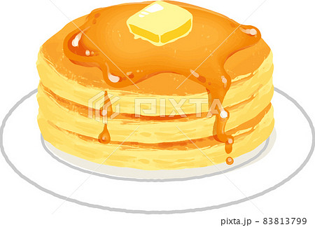 3段ホットケーキのイラスト素材