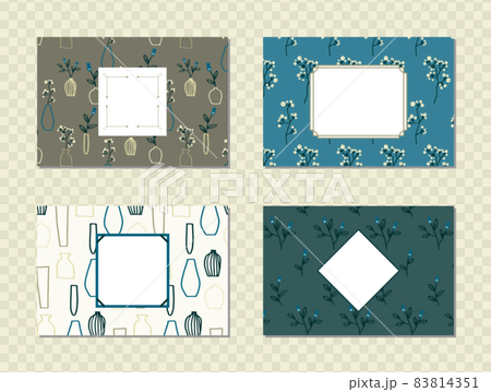 Flower and vase pattern set 83814351