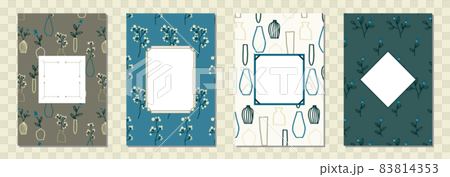 Flower and vase pattern set Flower and vase pattern set 83814353