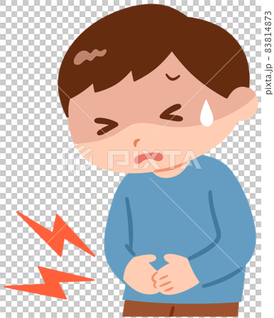 A man holding a stomach 83814873