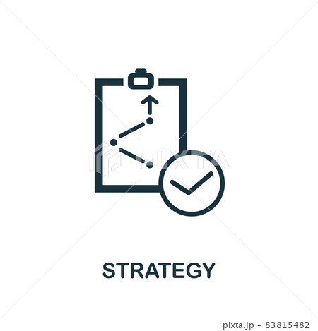Strategy icon. Monochrome simple element from core value collection. Creative Strategy icon for web design, templates, infographics and more 83815482