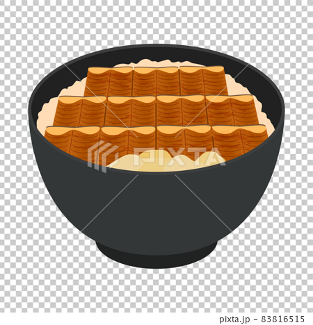 穴子丼のイラストのイラスト素材