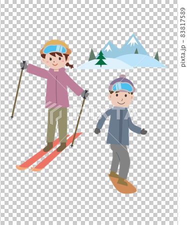 Winter ski leisure couple 83817589