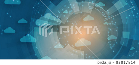 Cloud technology. Integrated digital web concept background Cloud technology. Integrated digital web concept background 83817814