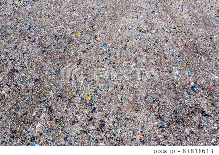Aerial view of large landfill. Waste garbage dump, environmental pollution 83818613