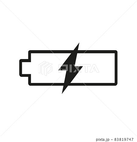Battery vector icon, charge symbol. Simple, flat design for web or mobile app 83819747