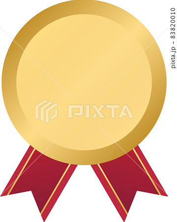 広告等に使用できる金メダル・リボンのイラスト素材 83820010