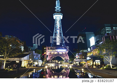 夜の名古屋テレビ塔 愛知県名古屋市 夜の名古屋テレビ塔 愛知県名古屋市 83820107