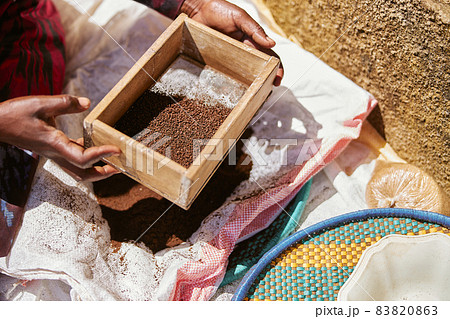 African traditional coffee roasting process by local tribes in mountain regions African traditional coffee roasting process by local tribes in mountain regions 83820863