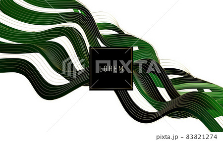 Gold lines template, artistic covers design, colorful luxury backgrounds. Trendy pattern, graphic poster, cards. Vector illustration 83821274