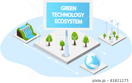 Wind turbines and hydroelectricity power station for eco-friendly alternative energy production 83821275