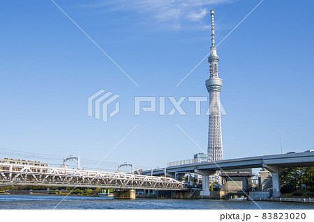 青空の東京スカイツリー 青空の東京スカイツリー 83823020