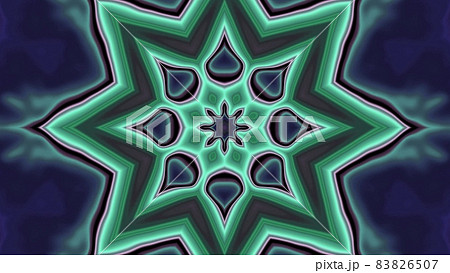 Emerald star ornament 4K UHD 3D illustration 83826507