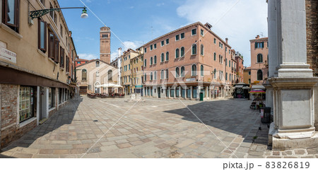 City scene of Venice during Covid-19 lockdown without visitors at daytime in 2020 City scene of Venice during Covid-19 lockdown without visitors at daytime in 2020 83826819