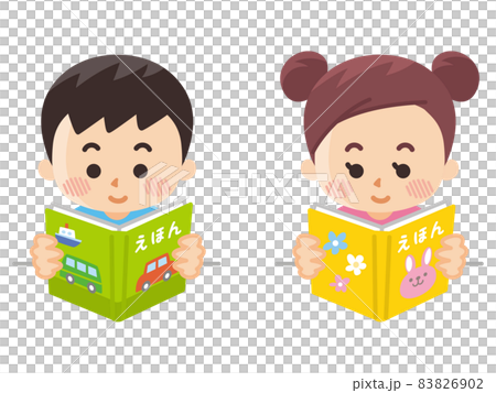 絵本を読む子供 83826902