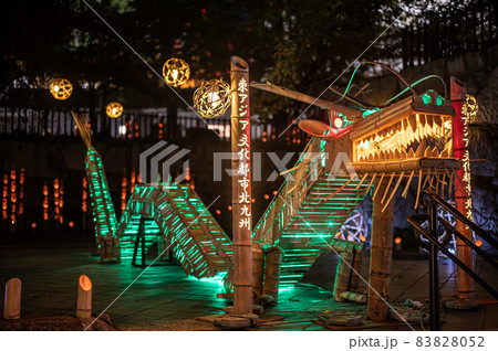 秋のイベント小倉城竹あかり2021 83828052