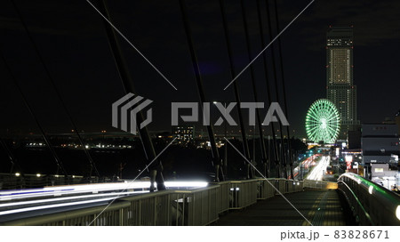 田尻スカイブリッジから見た観覧車「りんくうの星」やSiSりんくうタワー 83828671