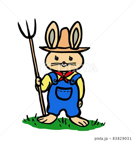 うさぎの農夫 83829031