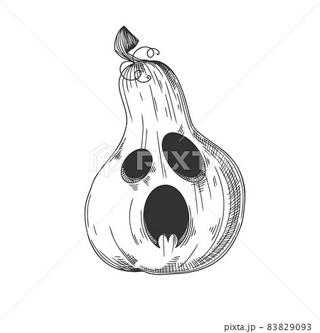 Pumpkin with perepuganym face. Halloween pumpkin. Happy Halloween Vector Pumpkin with perepuganym face. Halloween pumpkin. Happy Halloween Vector 83829093