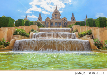 View to the MNAC area in Barcelona 83831964